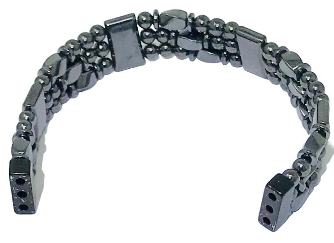 Tri-Power Magnetic Hematite Bracelet (7.25 Inches)