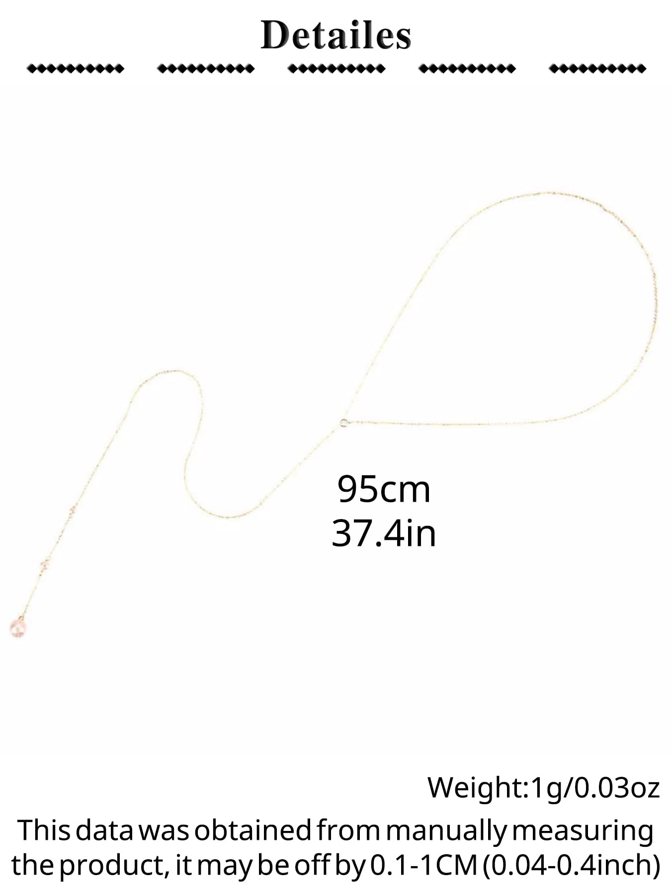 Longita Pearl Back Necklace Back Jewelry for Backless Dress Pearl Backdrop Necklace Long Body Chain for Backless Dress Sexy Dainty Elegant Body Chain Jewelry Women Prom Party Anniversary