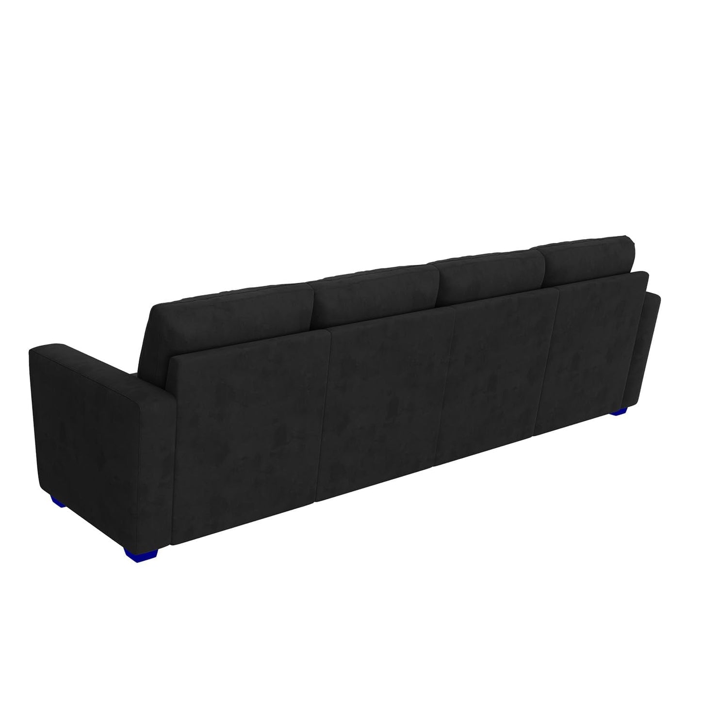 HONBAY Modular Sectional Sleeper Sofa Bed, with Pull Out Bed, Linen Convertible Sectional Couches for Living Room - Black
