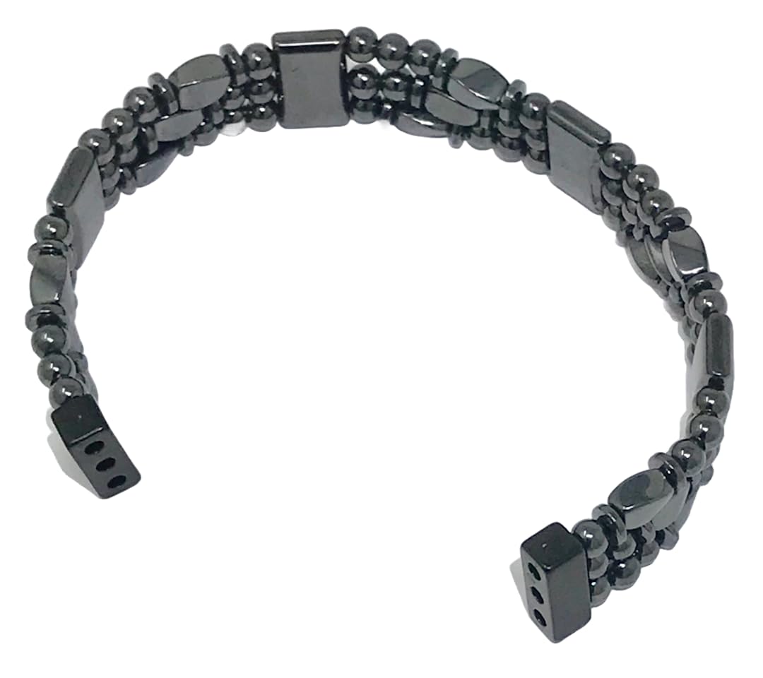 Tri-Power Magnetic Hematite Bracelet (8 Inches)