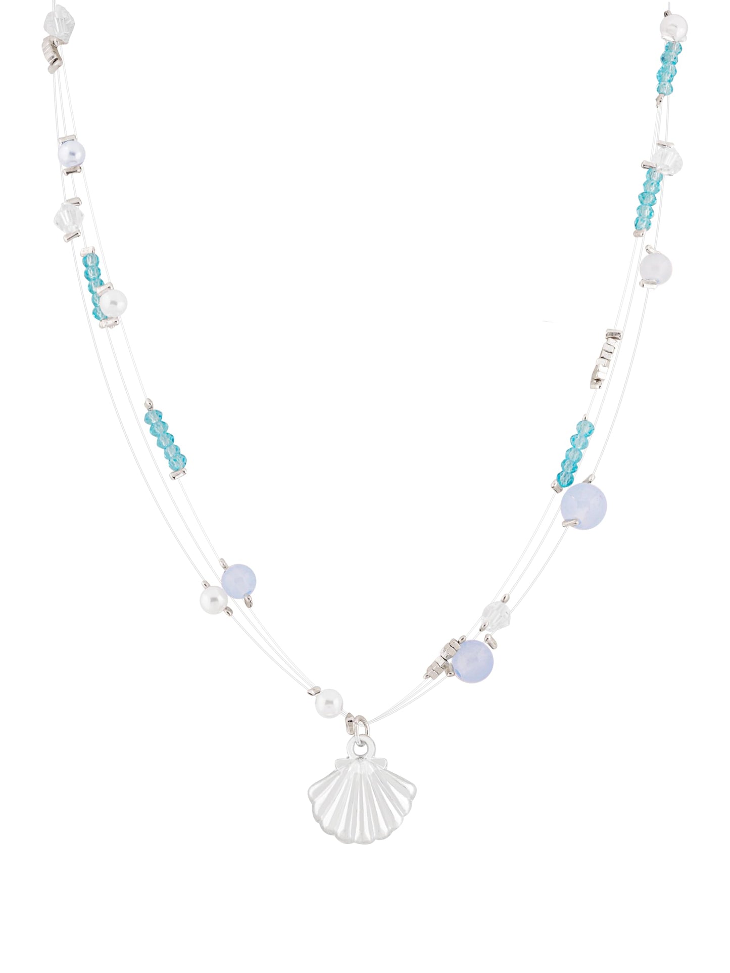 OJERRY Summer Cutecore Mermaidcore Ocean Hologram Seashell Necklace Sea Shell Cool Necklaces Jewelry Accessories Essentials for Women Coconut Beach Aesthetic Outfit Inspo