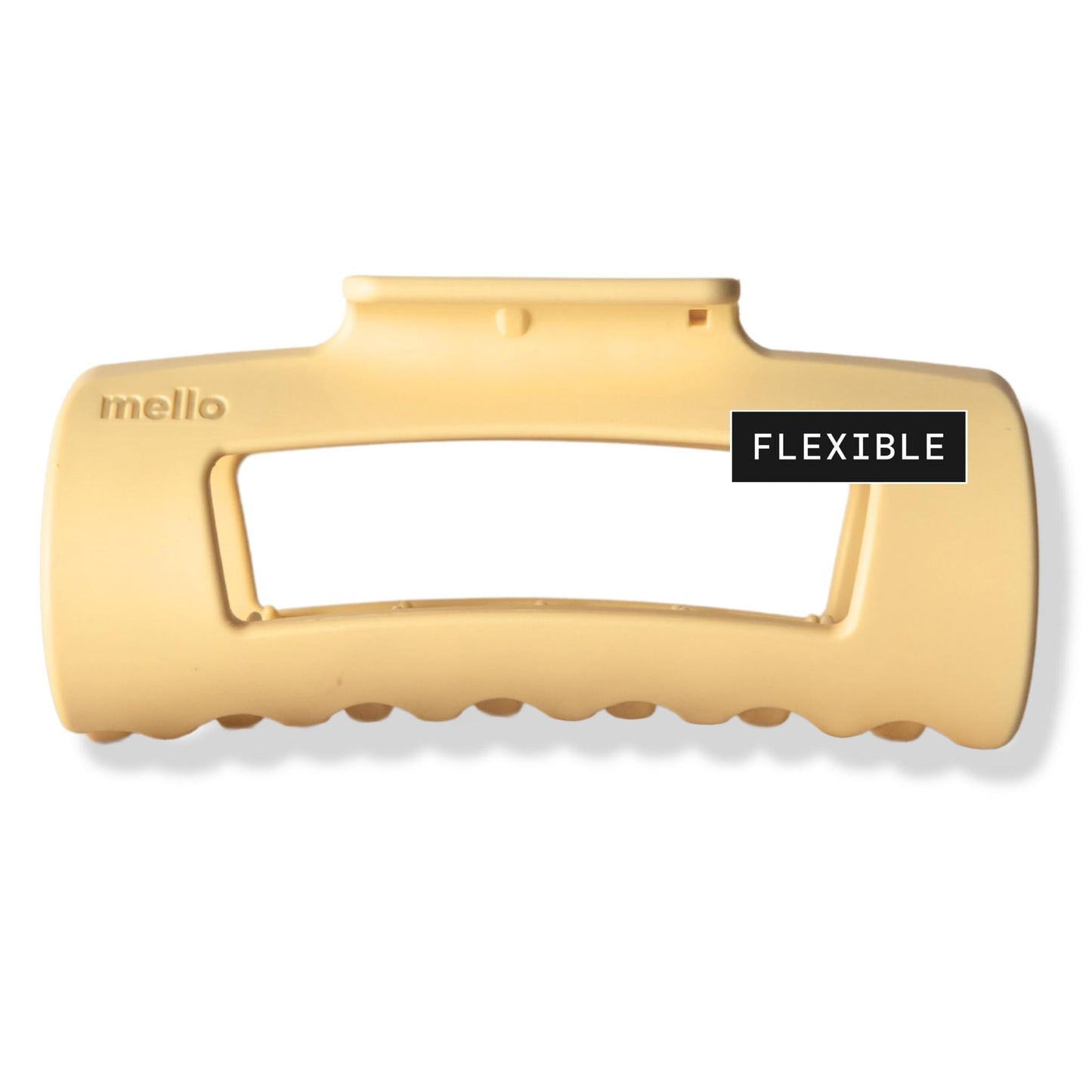 The Original Mello Hair Claw Clip Squishy Claw Clip Made in Korea Patent Pending 30021976 (Yellow, Medium)