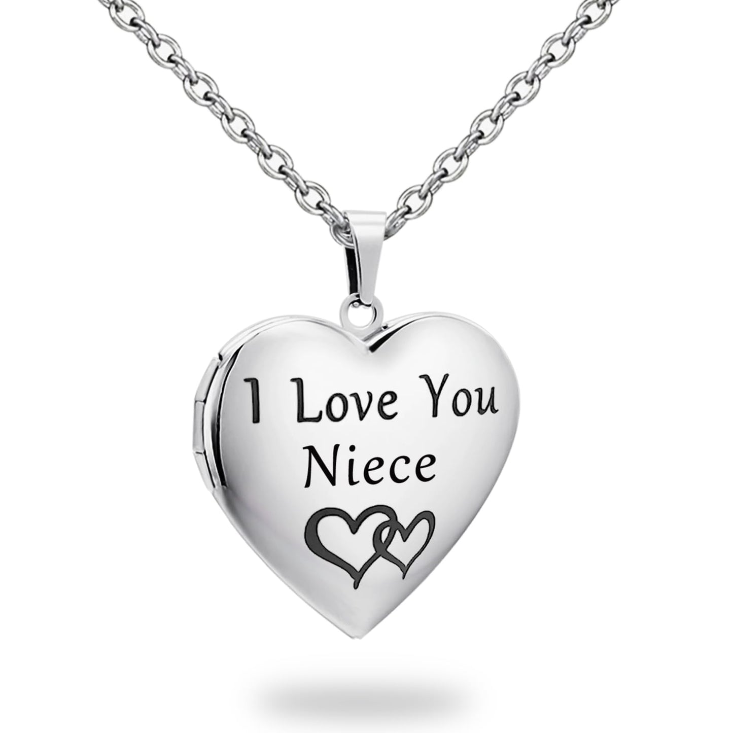 PHOCKSIN I Love You Niece Locket Necklace For Niece From Aunt Locket Necklace That Hold Pictures As Birthday Gift