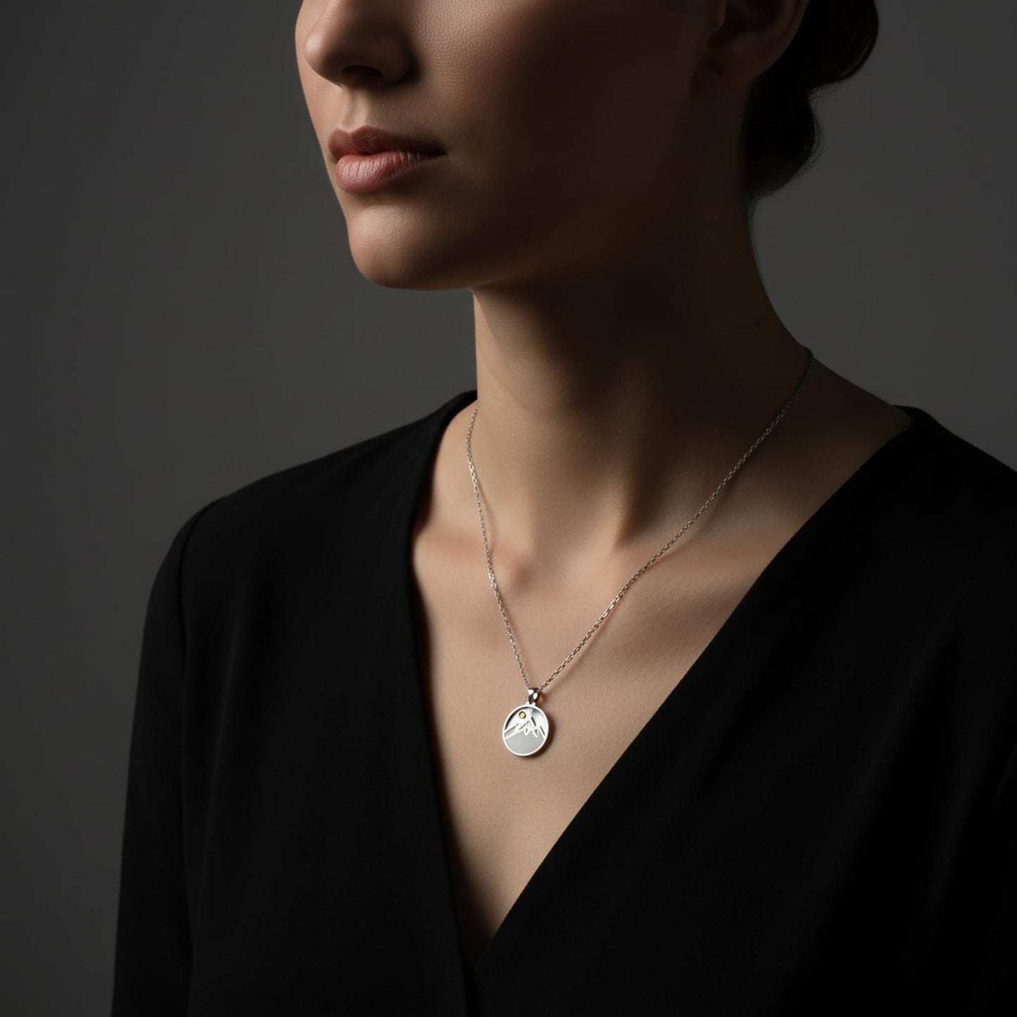 VLIEGEN Mustard Seed Necklace - Stainless Steel Faith Mountain Jewelry for Women & Men styleT