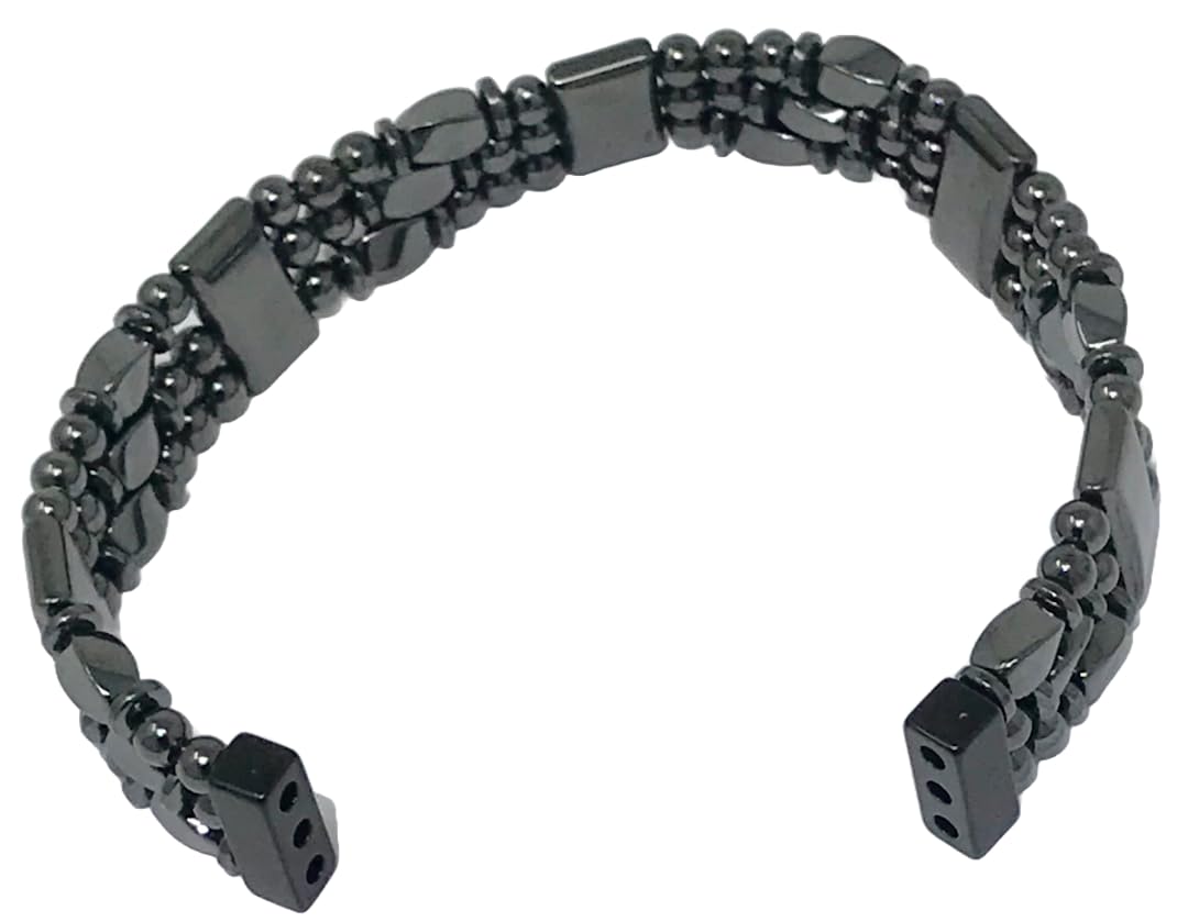 Tri-Power Magnetic Hematite Bracelet (9.75 Inches)