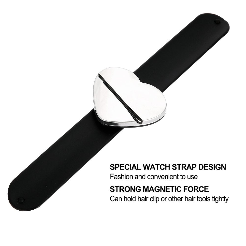 Hairpins Holder, Professinal Quickly-stick Magnetic Wristband Hair Crips Hairpins Holder Hairdressing Tool for Salon