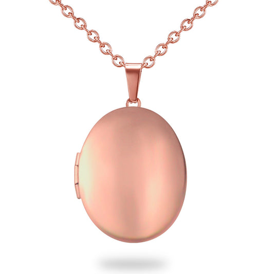 PHOCKSIN Rose Gold Oval Locket Necklace For Women Locket Necklace that Hold Pictures For Girlfriend Best Gifts for Birthday Mothers Day