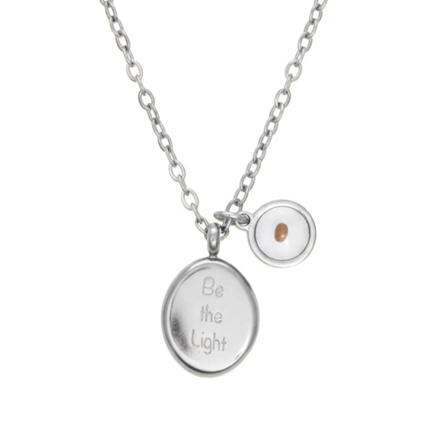 VLIEGEN Mustard Seed Necklace - Stainless Steel Faith Mountain Jewelry for Women & Men styleR