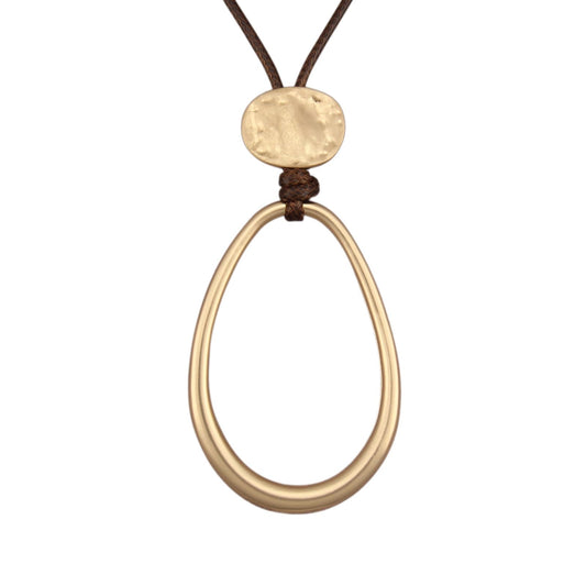 joymiao Vintage Pendant Necklace for Women Long Chunky Boho Necklace with Large Gold Pendant Long Chain Boho Jewelry