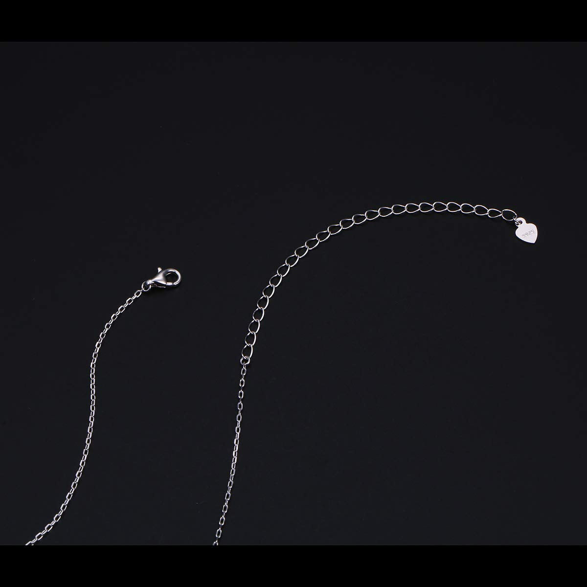 DAOCHONG S925 Sterling Silver Infinity Choker Short Dainty Necklace Pendant for Women Jewelry Gift