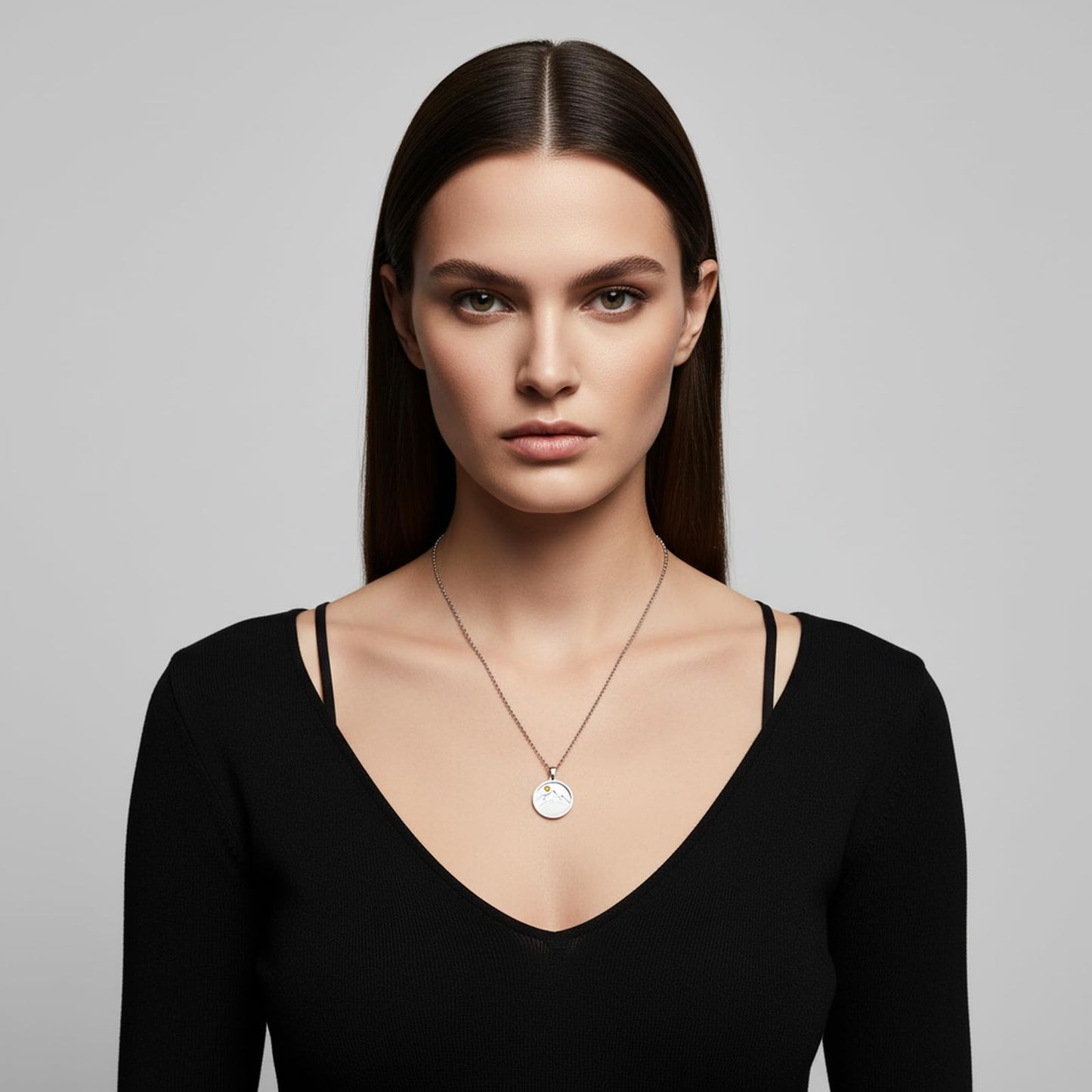 VLIEGEN Mustard Seed Necklace - Stainless Steel Faith Mountain Jewelry for Women & Men styleT