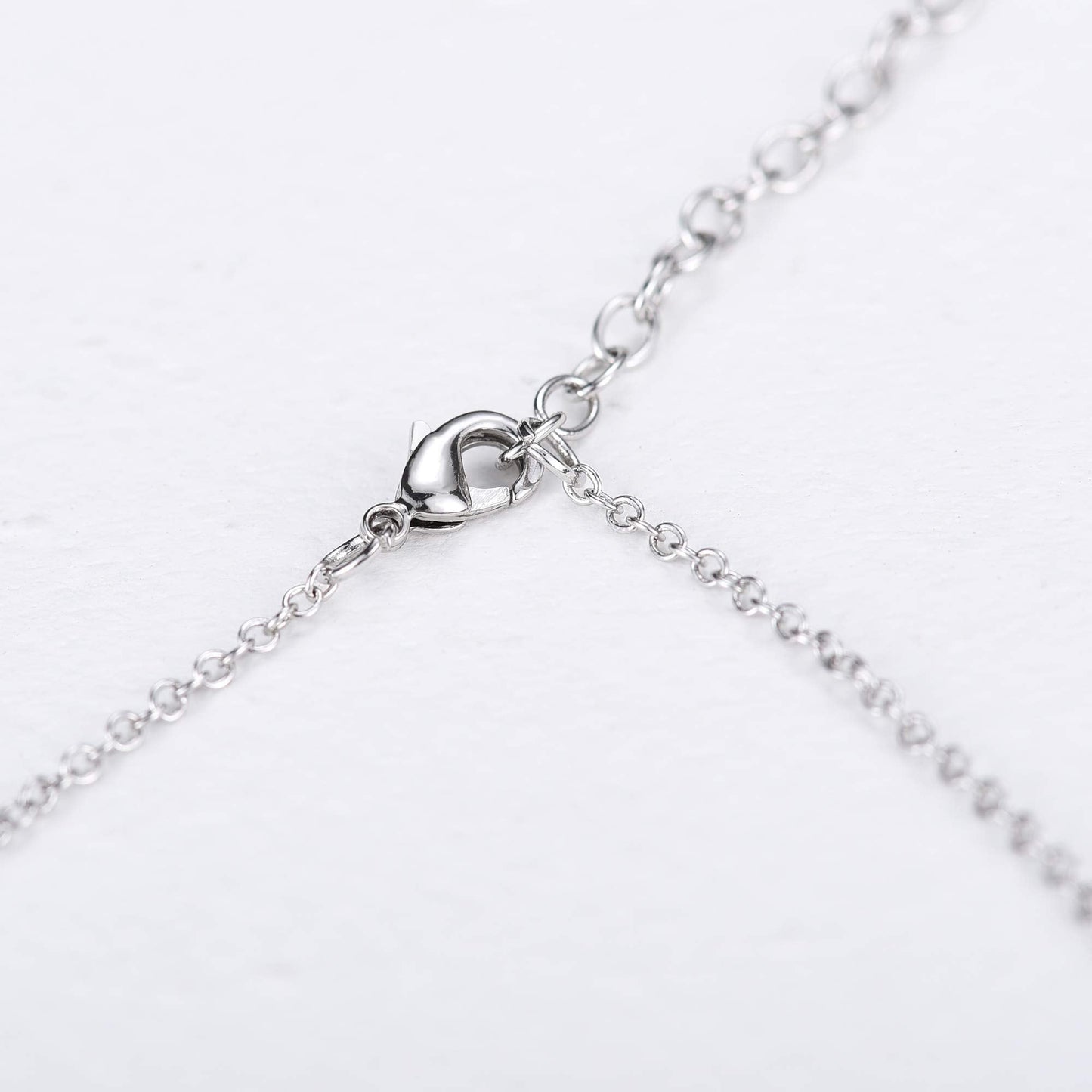 luomart Fashion Mermaid Birthstone Necklace Jewelry White Gold Plated Austrian Crystal Magic Pendant Gift (Green)