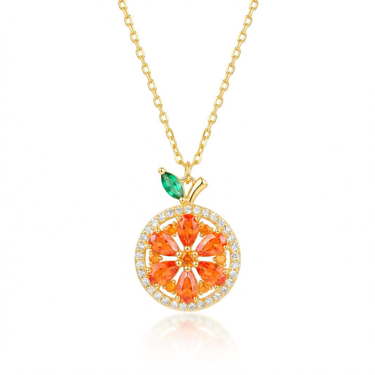 Tessalyn 18K Gold Plated Fruits Necklace, Sweet Little Lemon Pendant Necklace, Fruits Jewelry for Women Gifts, Personalized Pendant