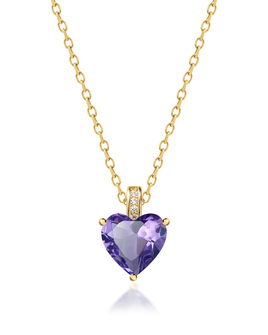 MIDDLUX June Birthstone Jewelry for women, Heart Necklace, June Birthday Gifts for Women, Love Necklace
