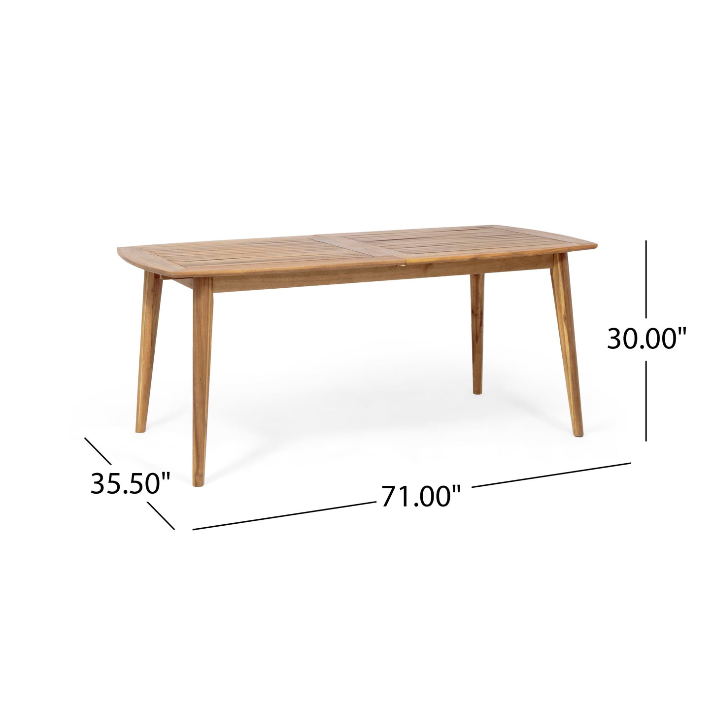 Christopher Knight Home Stamford Outdoor Acacia Wood Expandable 8 Seater Dining Set, Teak
