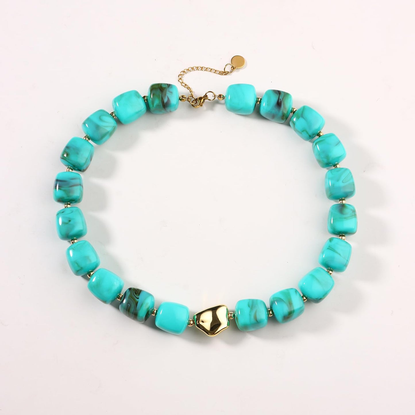 joymiao Statement Necklace for Women Resin Chunky Beaded Necklaces Big Bead Necklace Statement Necklaces Jewelry Summer Accessories