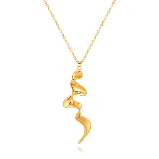 PERNNLA PEARL Dainty Gold Plated Chain Long Necklace for Women Trendy Personalized Leaf Pendant Necklace Fashion Stackable Necklaces