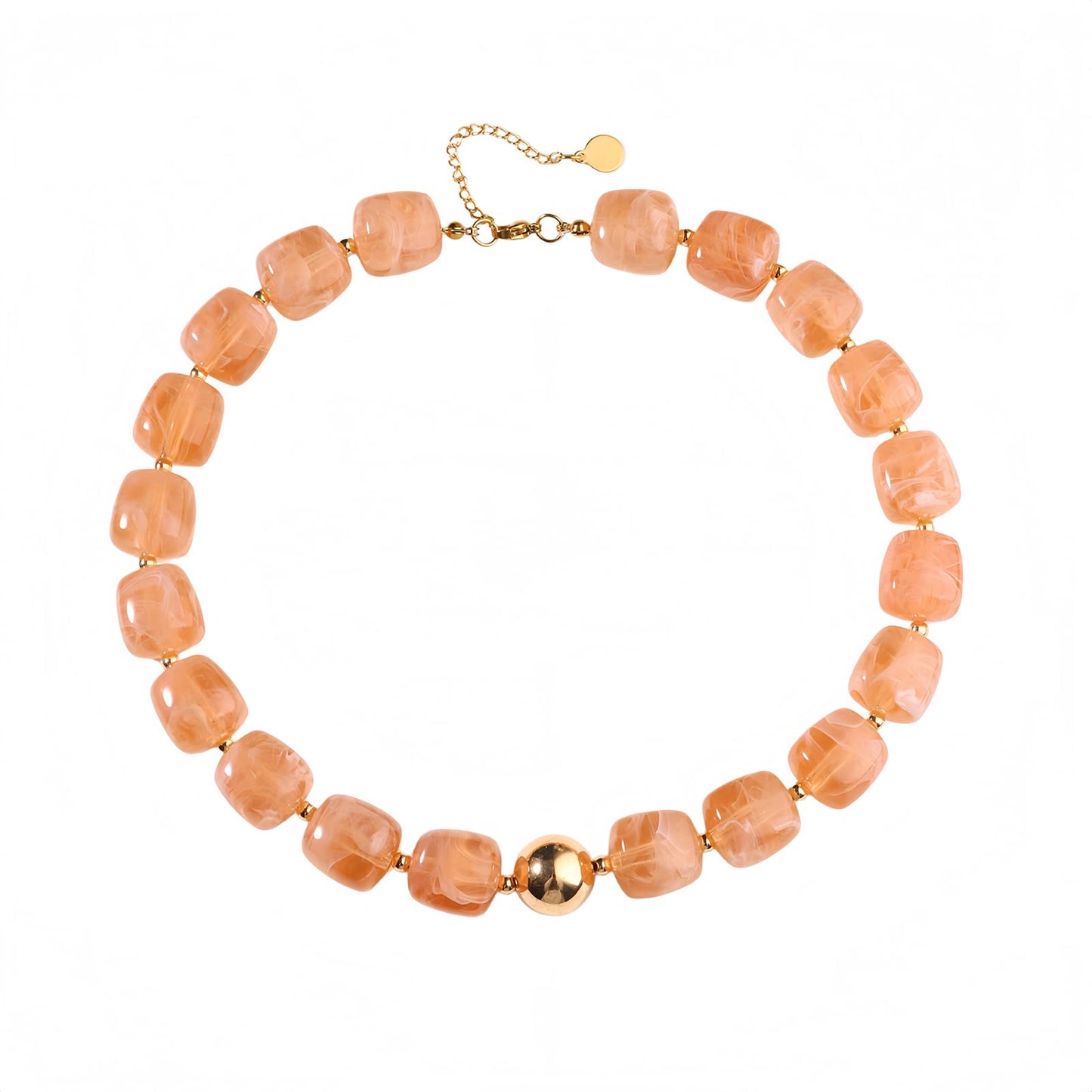 joymiao Beaded Necklace for Women Chunky Beaded Necklace Boho Bead Gemstone Necklaces Trendy Summer Necklaces Jewelry for Beach