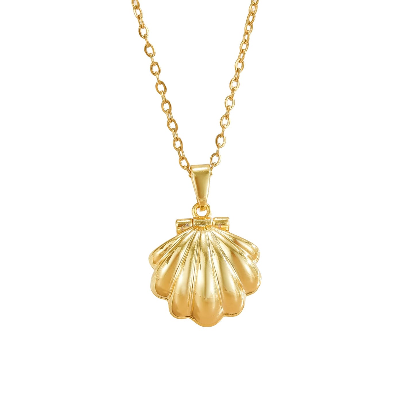 ZKJTEARY Seashell necklace for Women Trendy Dainty 18k Gold Plated Shell Charm Beach Pendent Necklace Minimalist Delicate Sea Shell Jewelry for Women Christmas Gift (seashell)