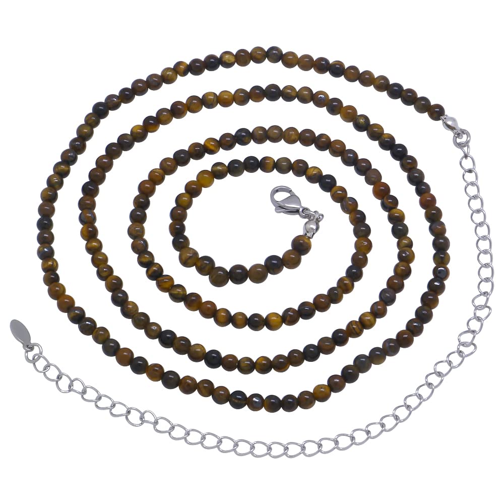 Waist Beads for Women, Gemstone Belly Chain Adjustable Beach Waist Jewelry Body Accessories for Women Girls Crystal Beaded Waist Chains (Tiger Eye)