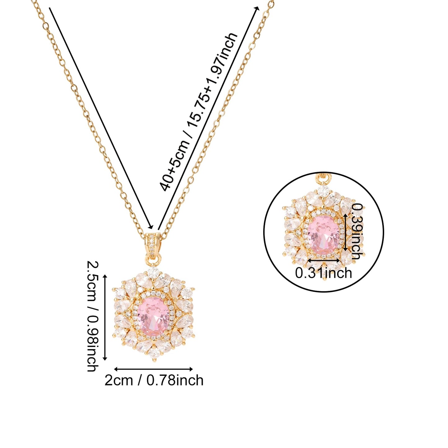 Pink Baroque Rose Quartz Necklace for Women-Gold Plated October Birthstone Healing Crystal Necklace For Valentines Day Mother's Day Christmas Birthday Gifts