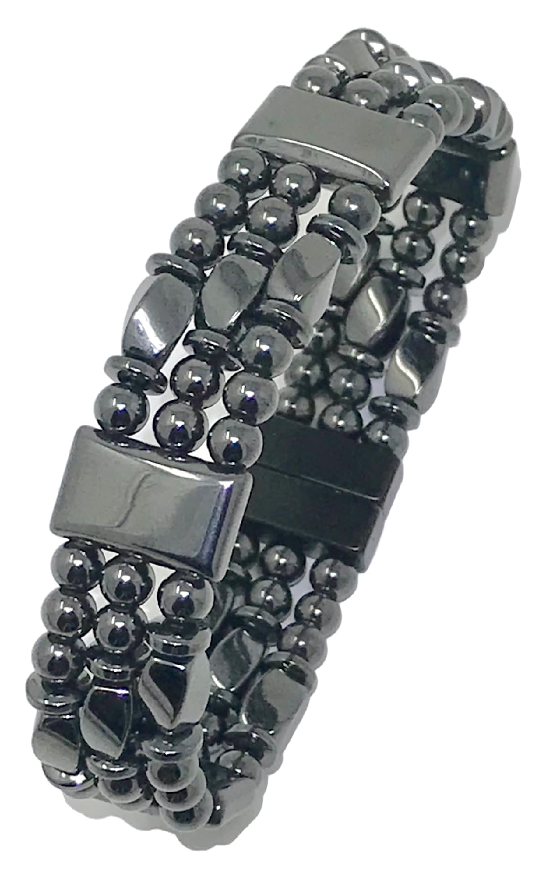Tri-Power Magnetic Hematite Bracelet (8 Inches)