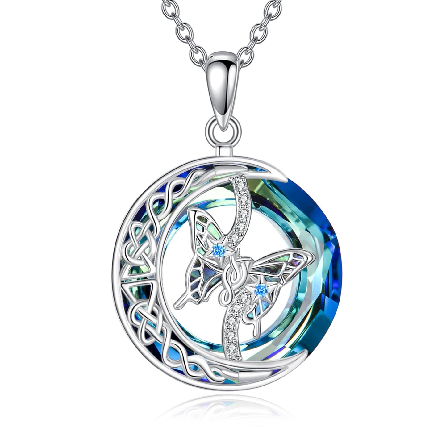 MONGAS Butterfly Necklace Sterling Silver Butterfly Pendant Necklace Jewelry Gifts for Women