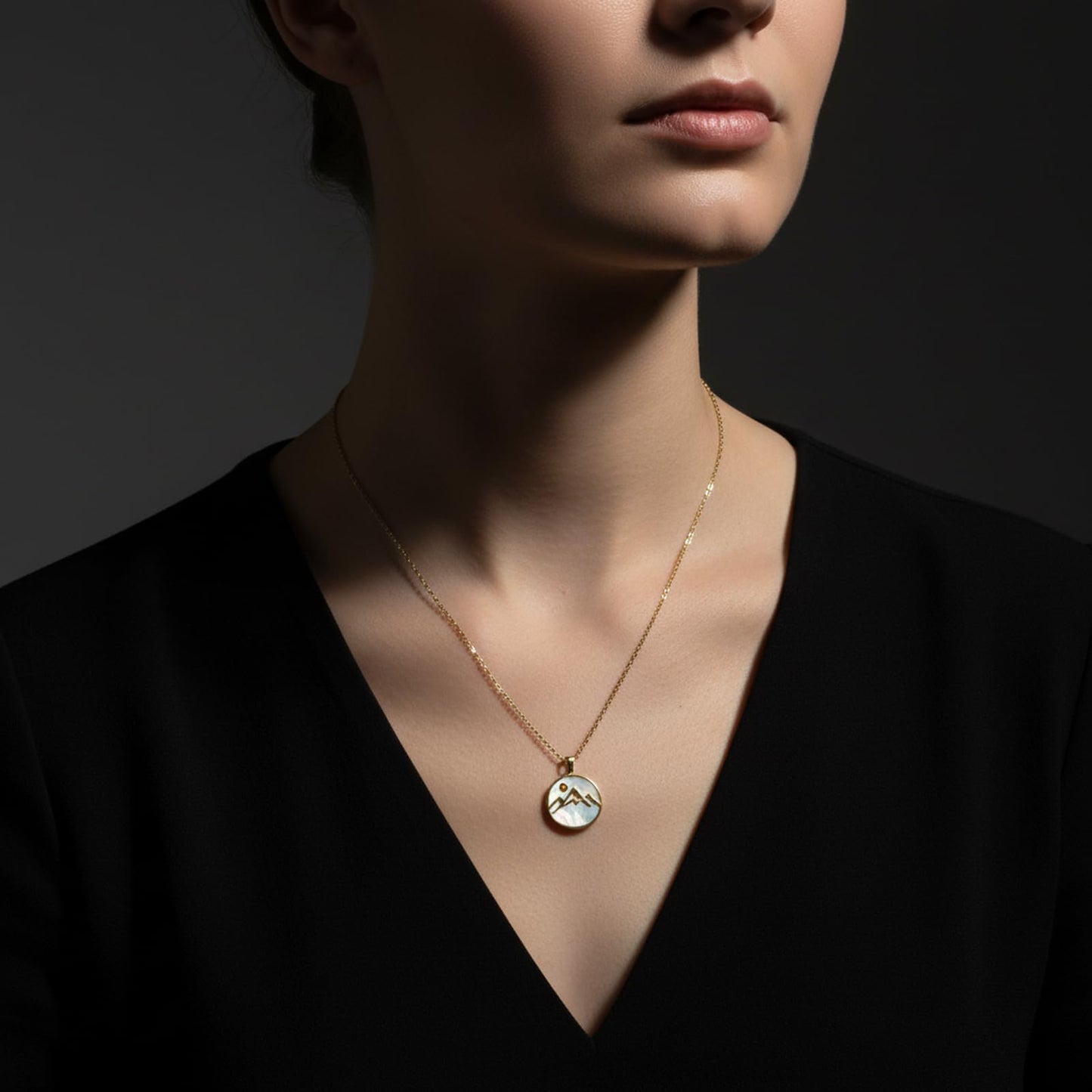 VLIEGEN Mustard Seed Necklace - Stainless Steel Faith Mountain Jewelry for Women & Men styleS