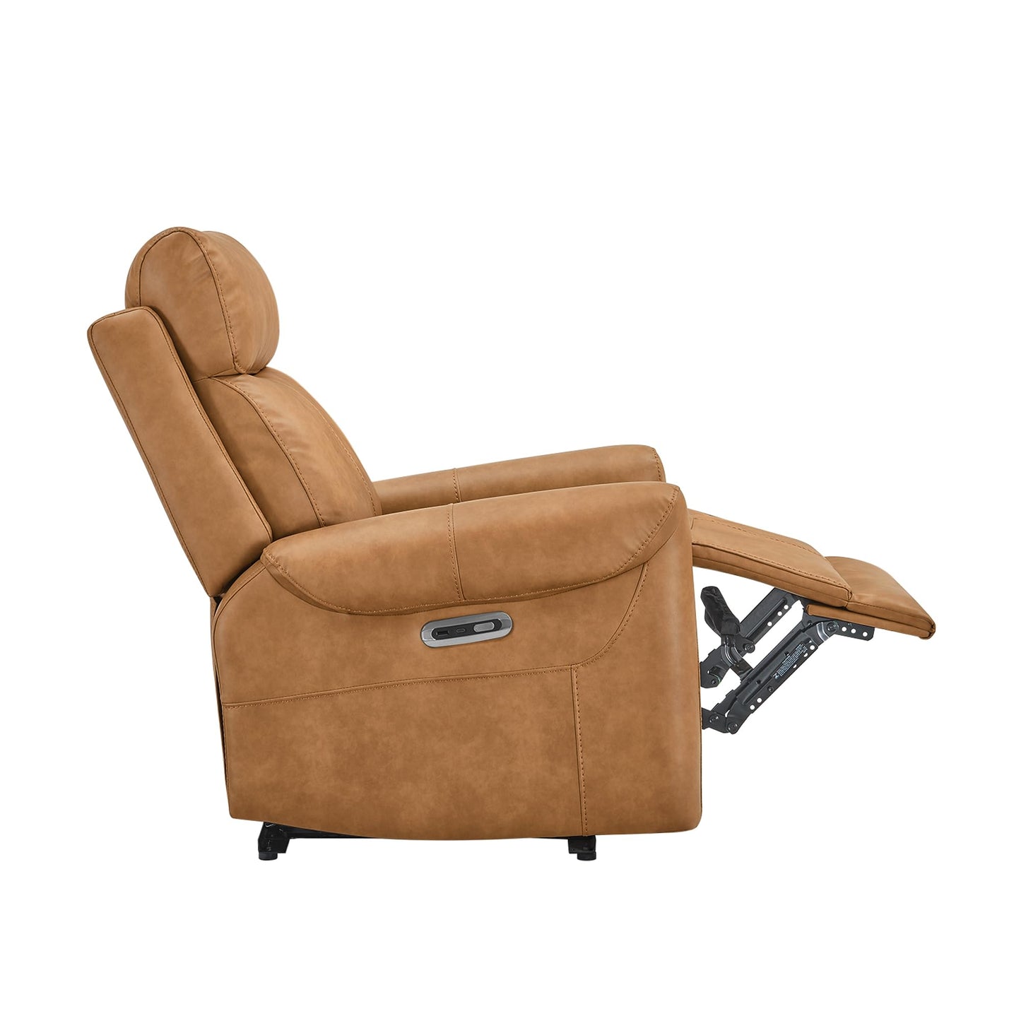 KISLOT Leather Recliner Chair for Adults Wall Hugger RV Recliner with USB Charging Ports Electric Power Reclining Sofa for Living Room Home Theater Seating Bedroom