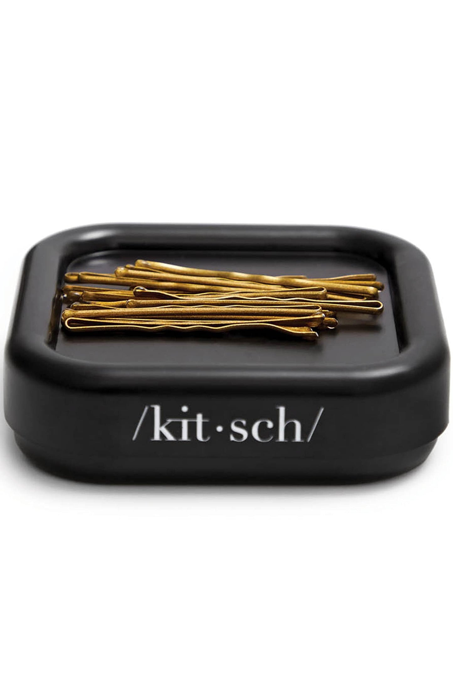 Kitsch Magnetic Bobby Pin Holder - Cute Stuff, Strong Magnetic Pin Holder for Desk & Vanity, Securely Holds Metal Hair Clips, Bobby Pins & Paper Clip | Ideal Gifts for Women - Black, 1 Pc