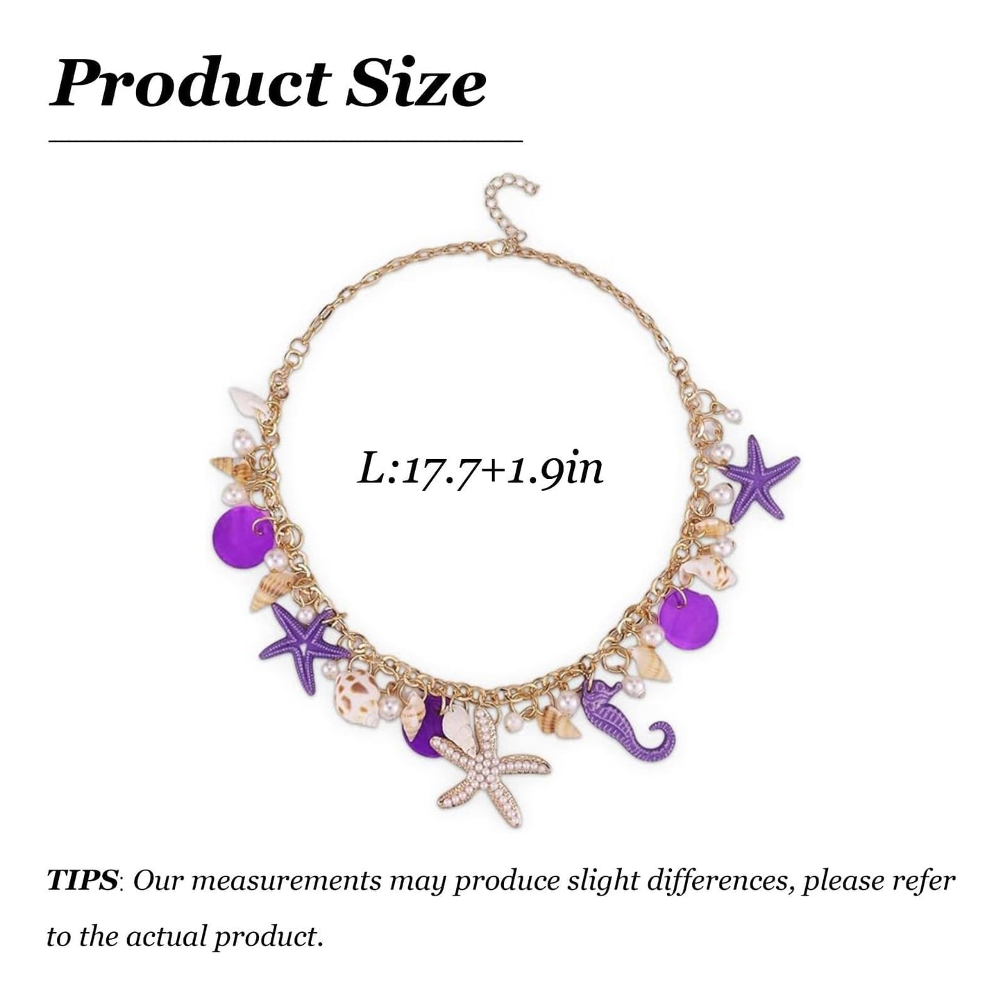 KummerSaprk Seashell Necklace Charm Necklace for Women Summer Vacation Jewelry for Women Starfish Sea Shell Pendant Jewelry Boho Beachy Stuff Accessories Gifts