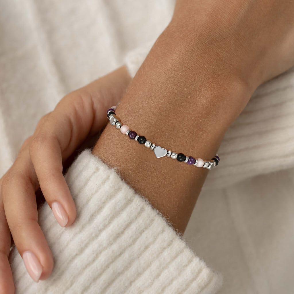 Pavkki Anxiety Relief Bracelet for Women Items Gifts Stress Healing Crystals Kalm Menopause Depression Best Friend Anti Comfort Buddha Panic Attack Worry Congratulations Jewelry Natural Stones