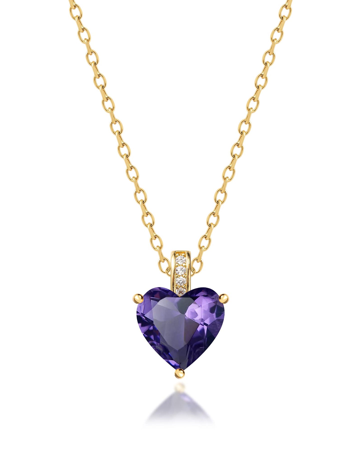 MIDDLUX Heart Necklaces for Women, Garnet Necklace, Birthstone Necklace for Women, Garnet Jewelry, January Birthday Gifts for Women, January Birthstone Necklace