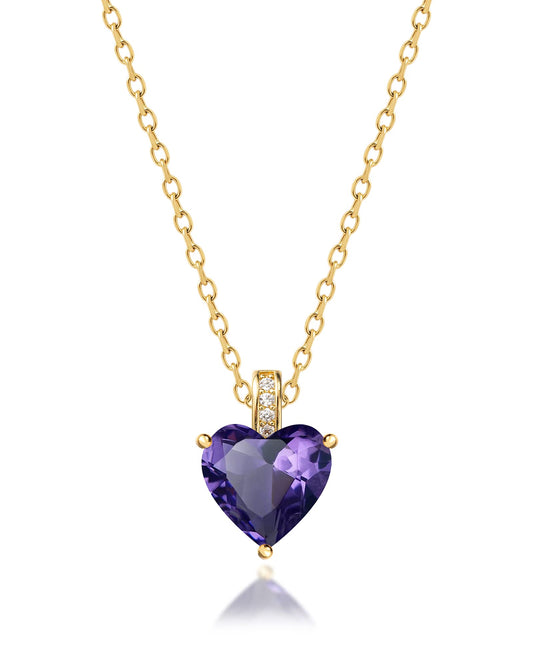 MIDDLUX February Birthday Gifts for Women, Amethyst Jewelry for Women, Amethyst Necklace for Women, February Birthstone Necklace, Purple Necklace