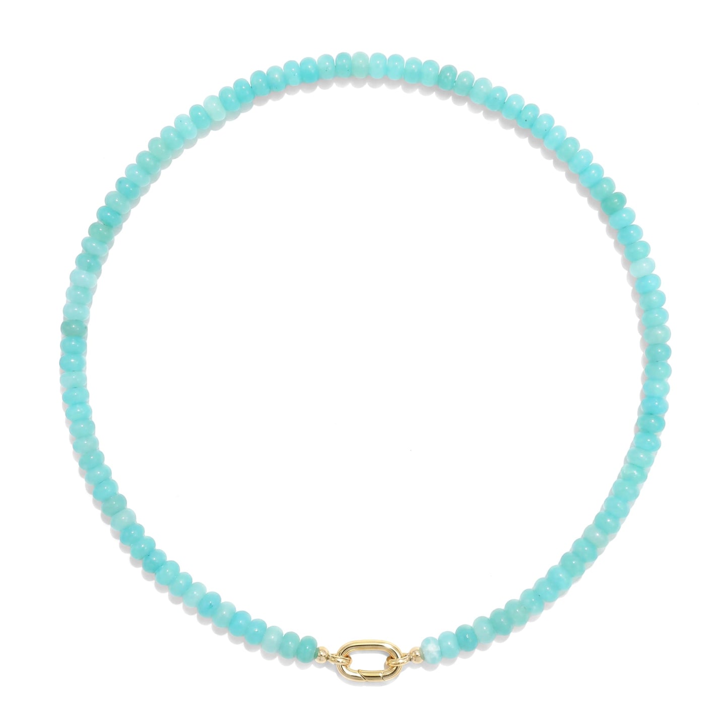 CONRAN KREMIX Teal Stone Beaded Necklace for Women,Natural Stone Bead Choker Necklaces Boho Summer Beach Necklace Gemstone Jewelry Gift for Women