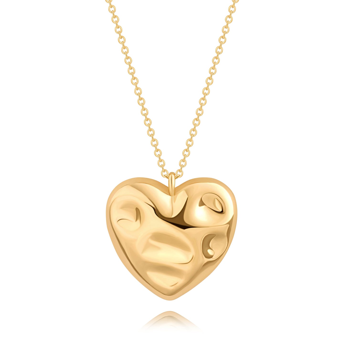 Simple Gold Statement Long Necklace for Women Trendy Heart Pendant Charm Necklace Dainty Gold Sweater Chain Necklace