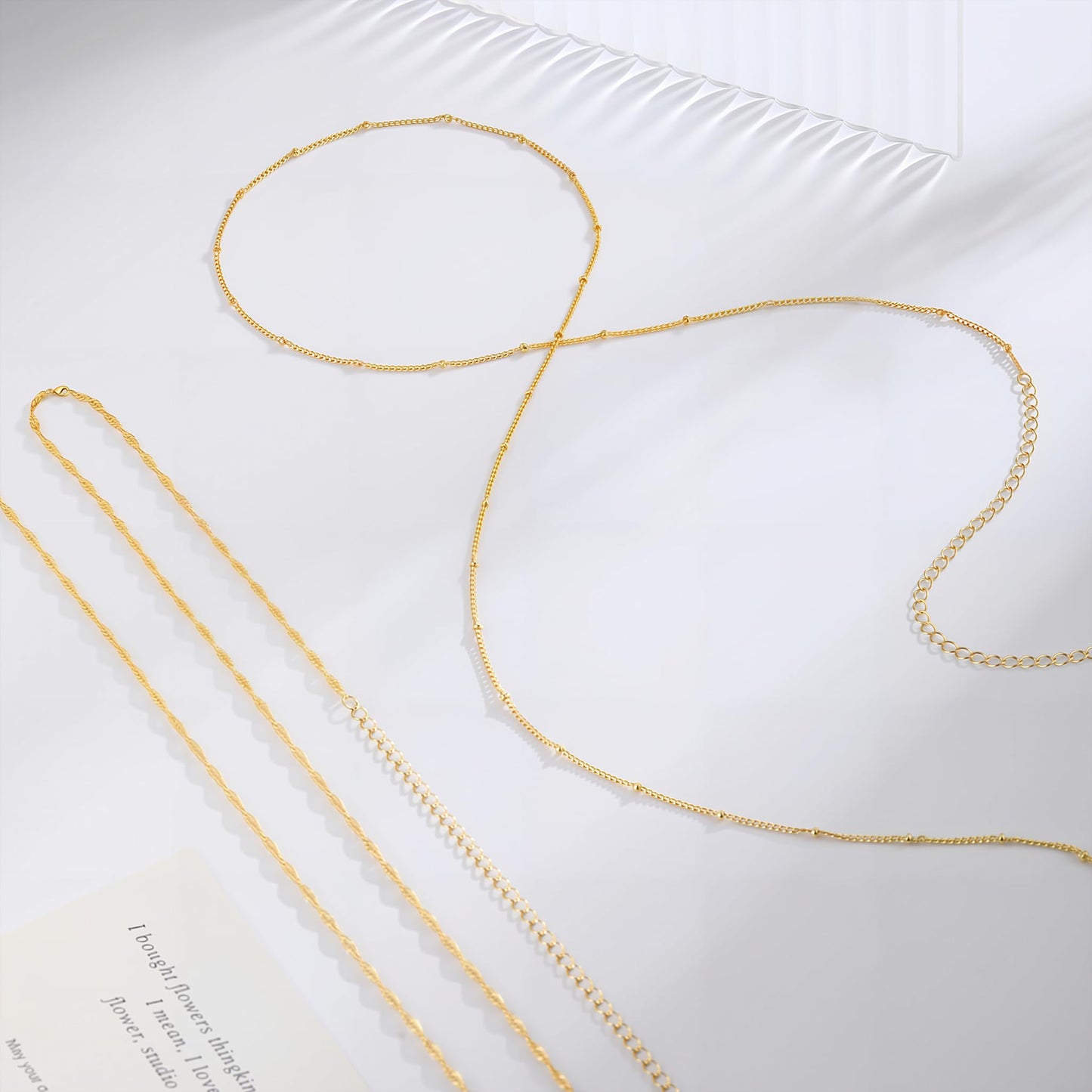 Sargetou Gold Waist Chain for Women Waterproof,14k Gold Plated Satellite Beaded Rope Body Jewelry Chains Sexy Bikini 2PCS Belly Belt Beach Gift Adjustable 26.5-33Inch