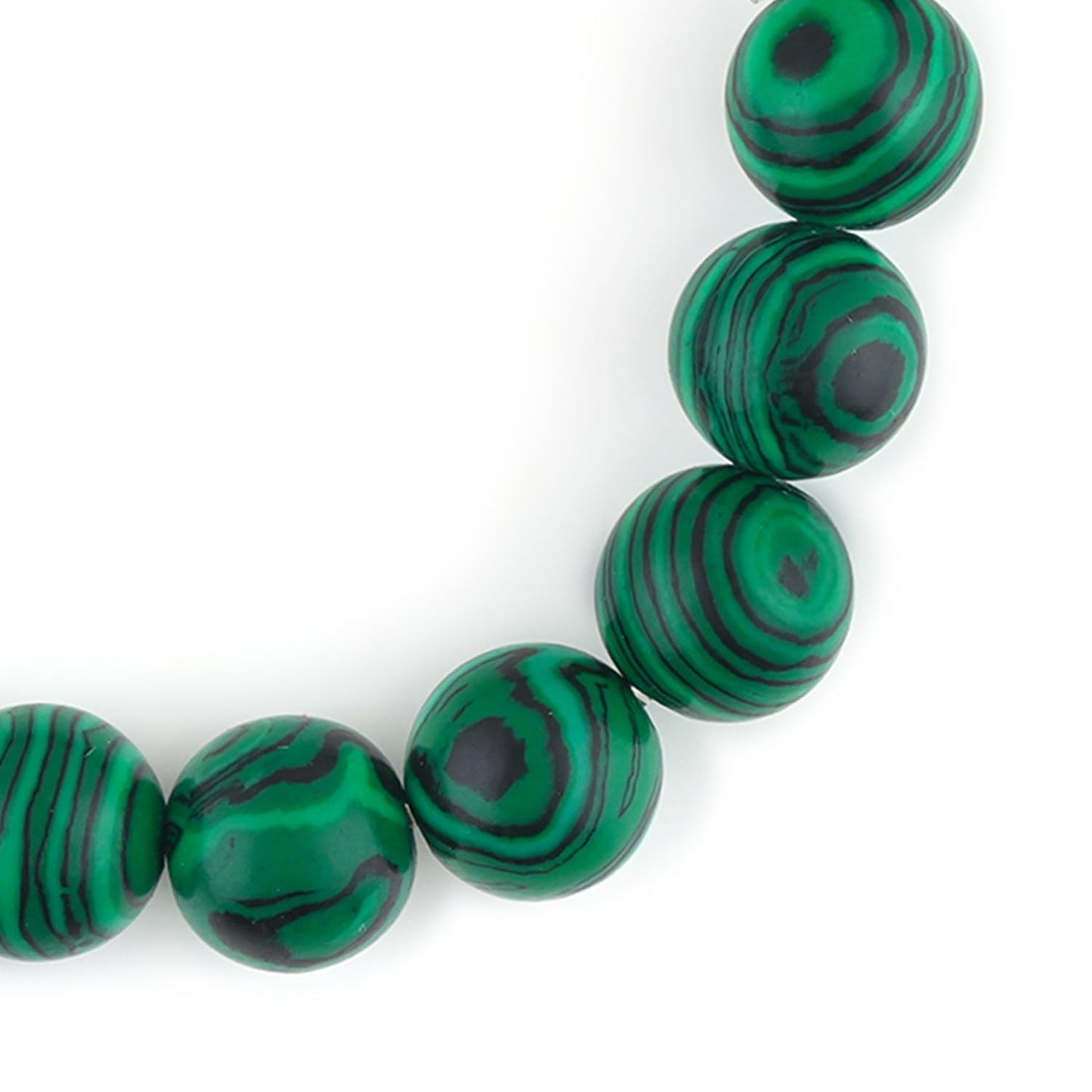 CRYSTALINES Buddha Charm Stretchable Braceclet, Genuine Malachite Gemstone Beads, Plain Round Stones, Handmade Boho Strech Bracelet, Adjustable Spiritual Healing Crystal Unisex Jewelry Gift