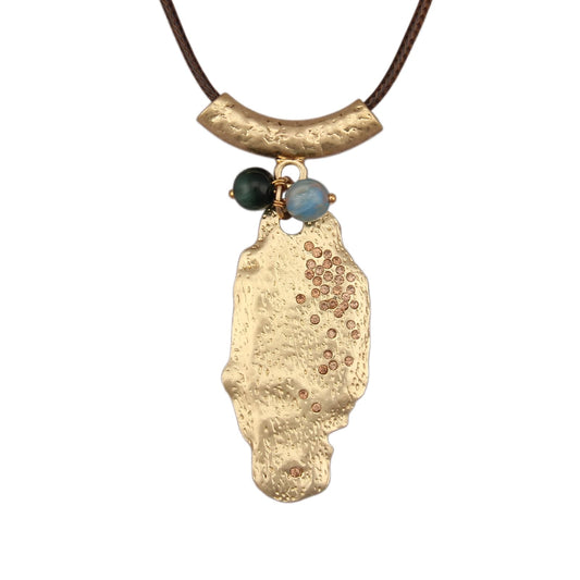 joymiao Chunky Pendant Necklace for Women Vintage Boho Statement Necklaces Large Pendant Hippie Necklace Trendy Bohemian Jewelry