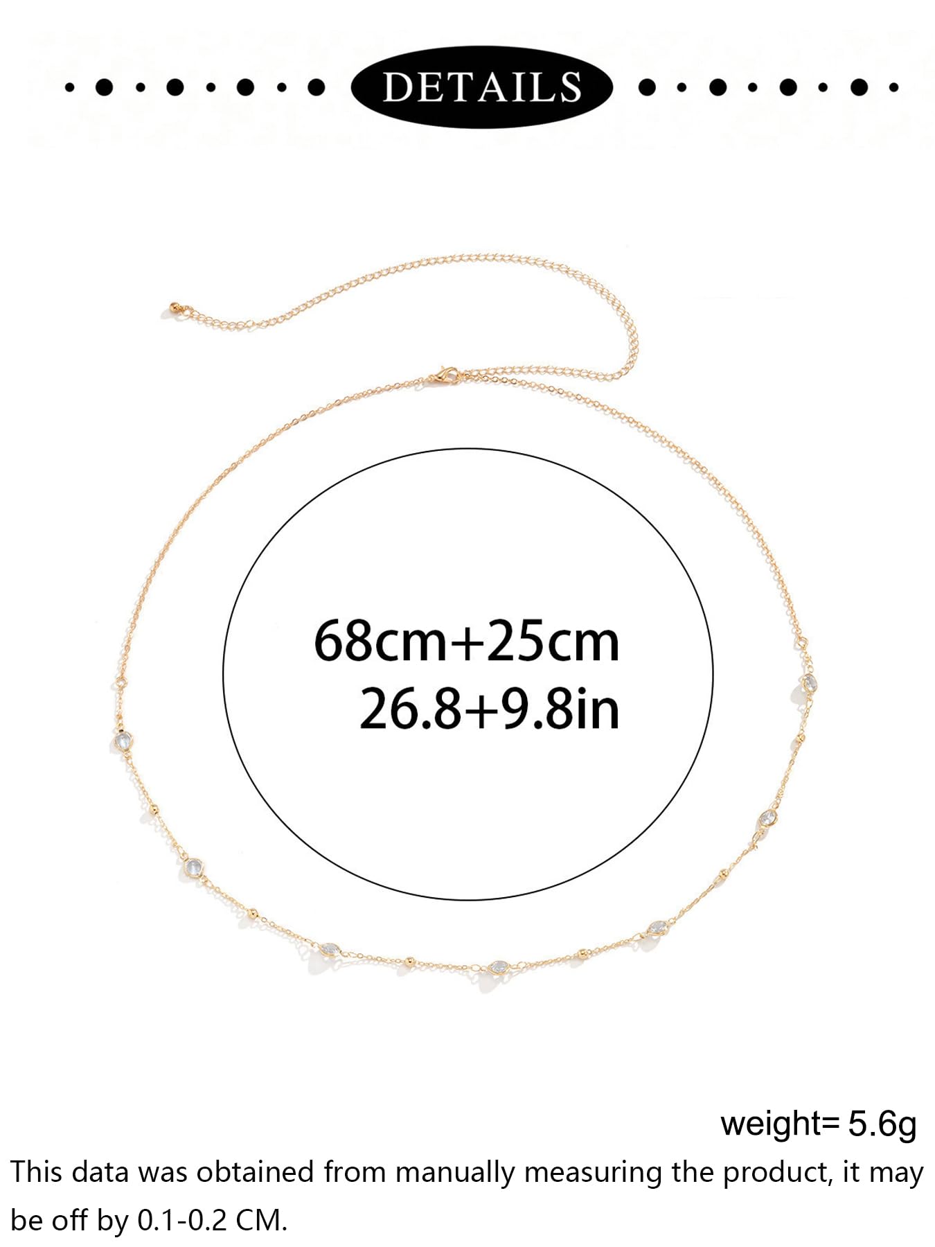 MODRSA Rhinestone Belly Chain Waist Chain for Women Gold Waist Jewelry for Women Gold Belly Chains Stomach Jewelry Body Chains non Tarnish Waterproof