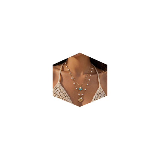 Your Always Charm Cowrie Shell Necklace for Women Puka Shell Necklace Beach Accessories Summer Vacation Outfits Layered Ocean Jewelry 2026
