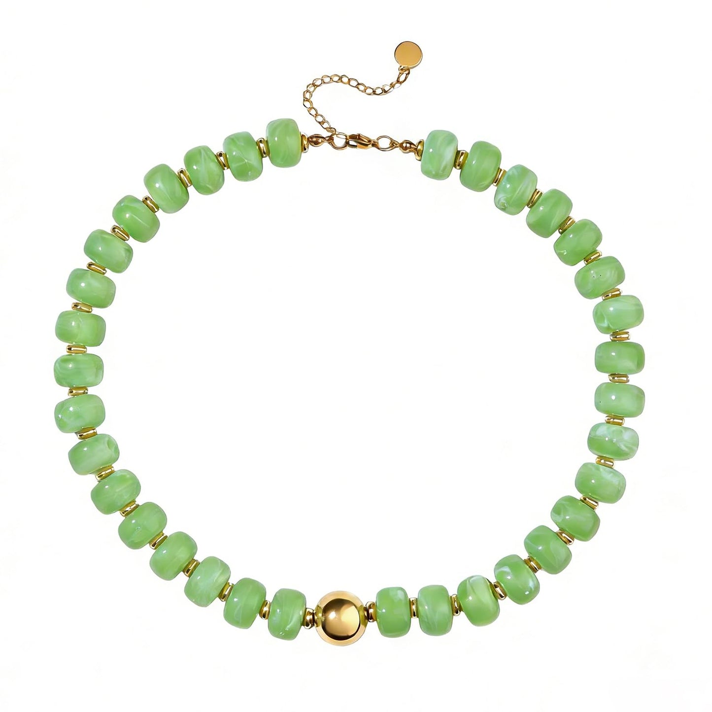 joymiao Colorful Beaded Gemstone Necklace for Women Beaded Necklaces Chunky Necklace Handmade Summer Beach Necklace Jewelry