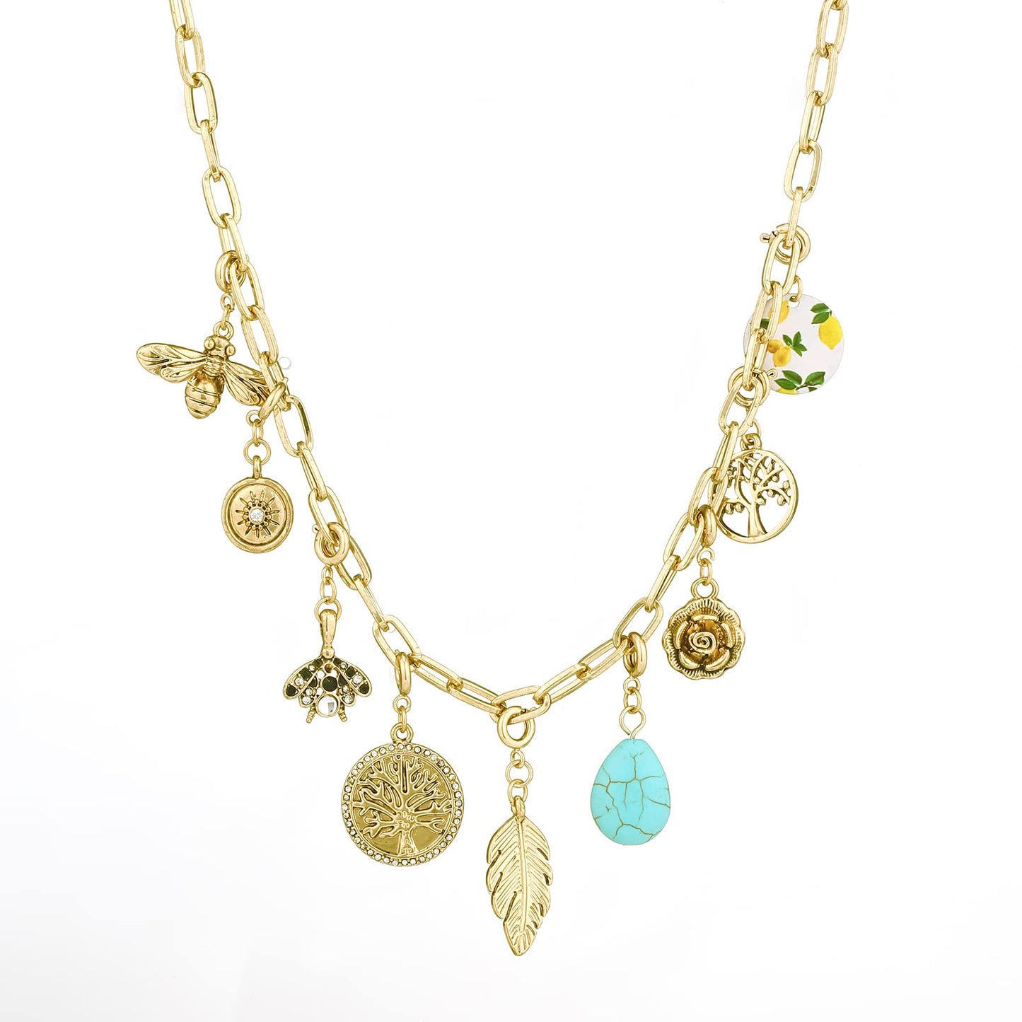 RR RAMBLING ROSE Visit the Store Rambling Rose Bohemia Gold Color Crystal Star Moon DIY Necklace,Tassel Pendant Necklaces,For Women Party Jewelry Accessories