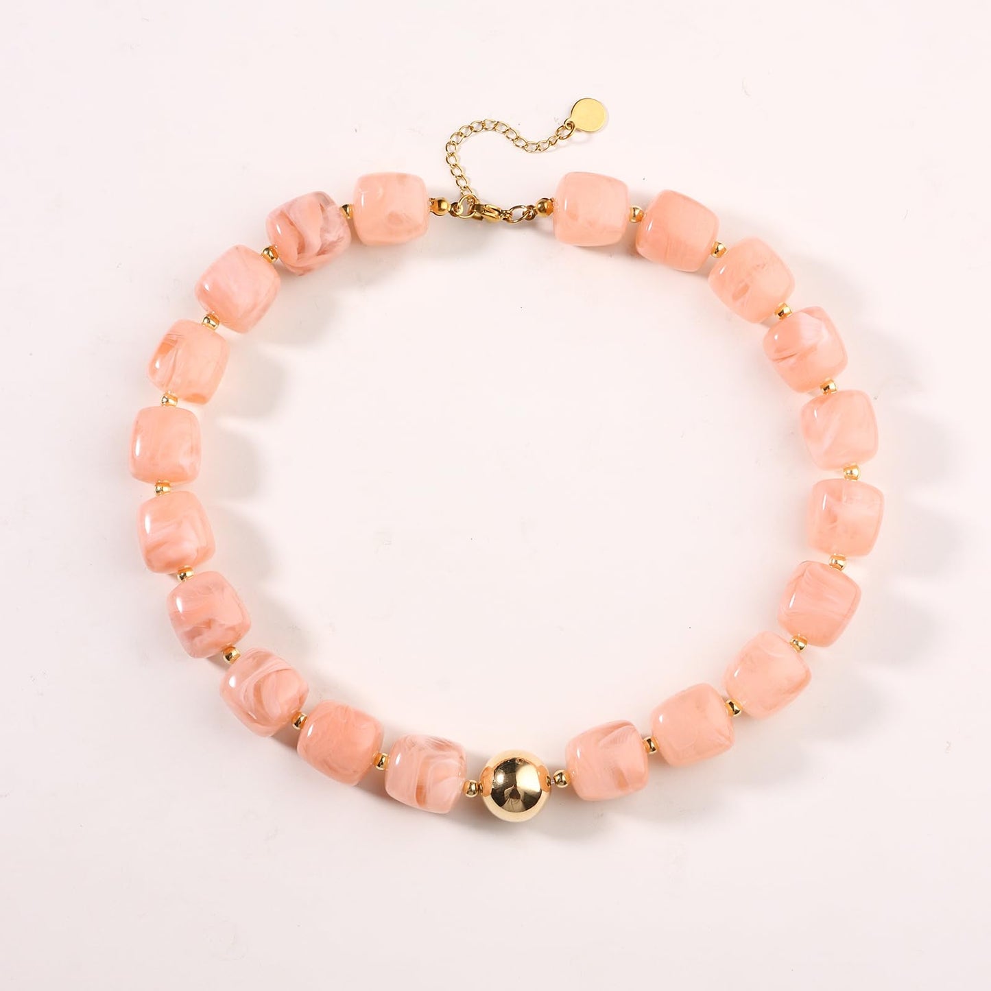 joymiao Big Bead Necklace Chunky Beaded Necklaces for Women Acrylic Bead Choker Statement Necklace Handmade Summer Jewelry Gifts
