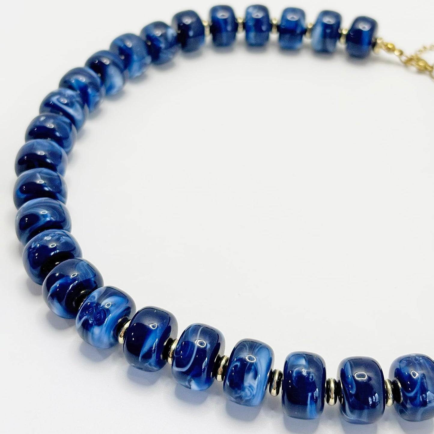 joymiao Beaded Necklace for Women Big Bead Necklace Choker Boho Bead Chunky Beaded Necklace Trendy Statement Necklaces Summer Jewelry