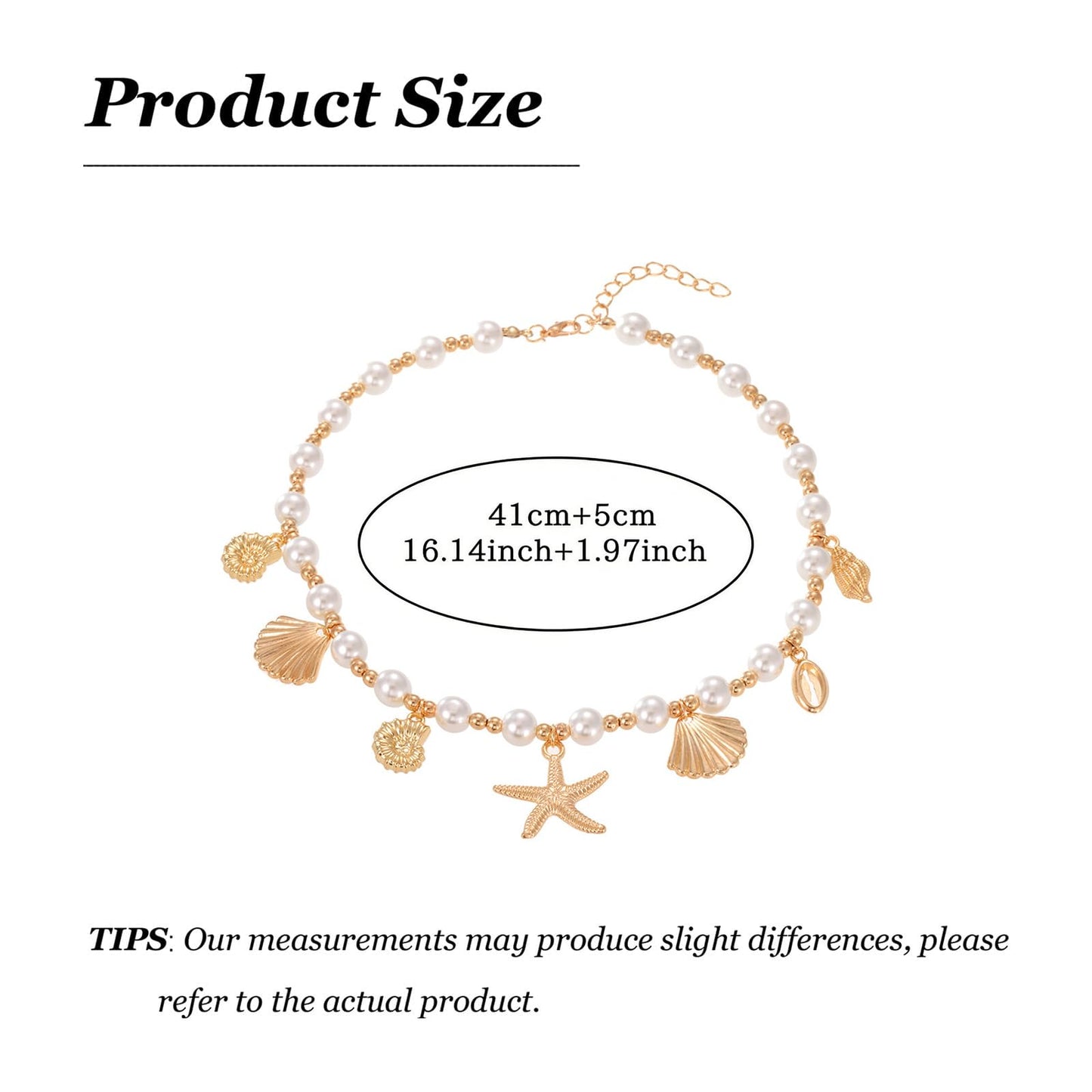 Seashell Charm Necklace for Women, Gold Starfish Beach Jewelry Coastal Vacation Outfits Accessories Summer Dresses Trendy 2026