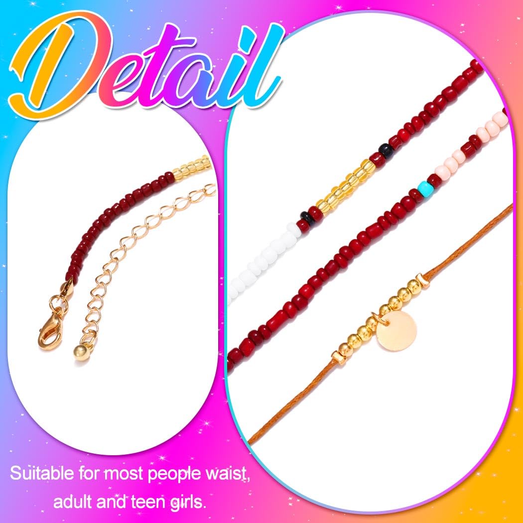 Nicute Boho Beads Belly Chain Layered Waist Chain Beach African Bikini Body Accessory for Women