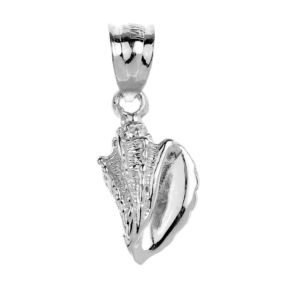 Sea Life Collection Dainty 925 Sterling Silver SeaShell Charm Pendant Necklace, 18"