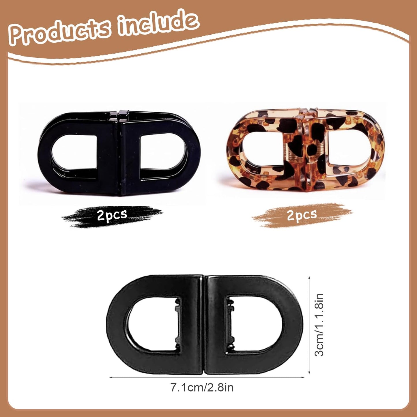 4 Pack Magnetic Hair Clips,Strong Hold No-Slip Magnetic Hair,Seamless 2-in-1 Design Hair Styling Clips,No-Crease Sectioning Hair Accessories for Thin & Thick Hair