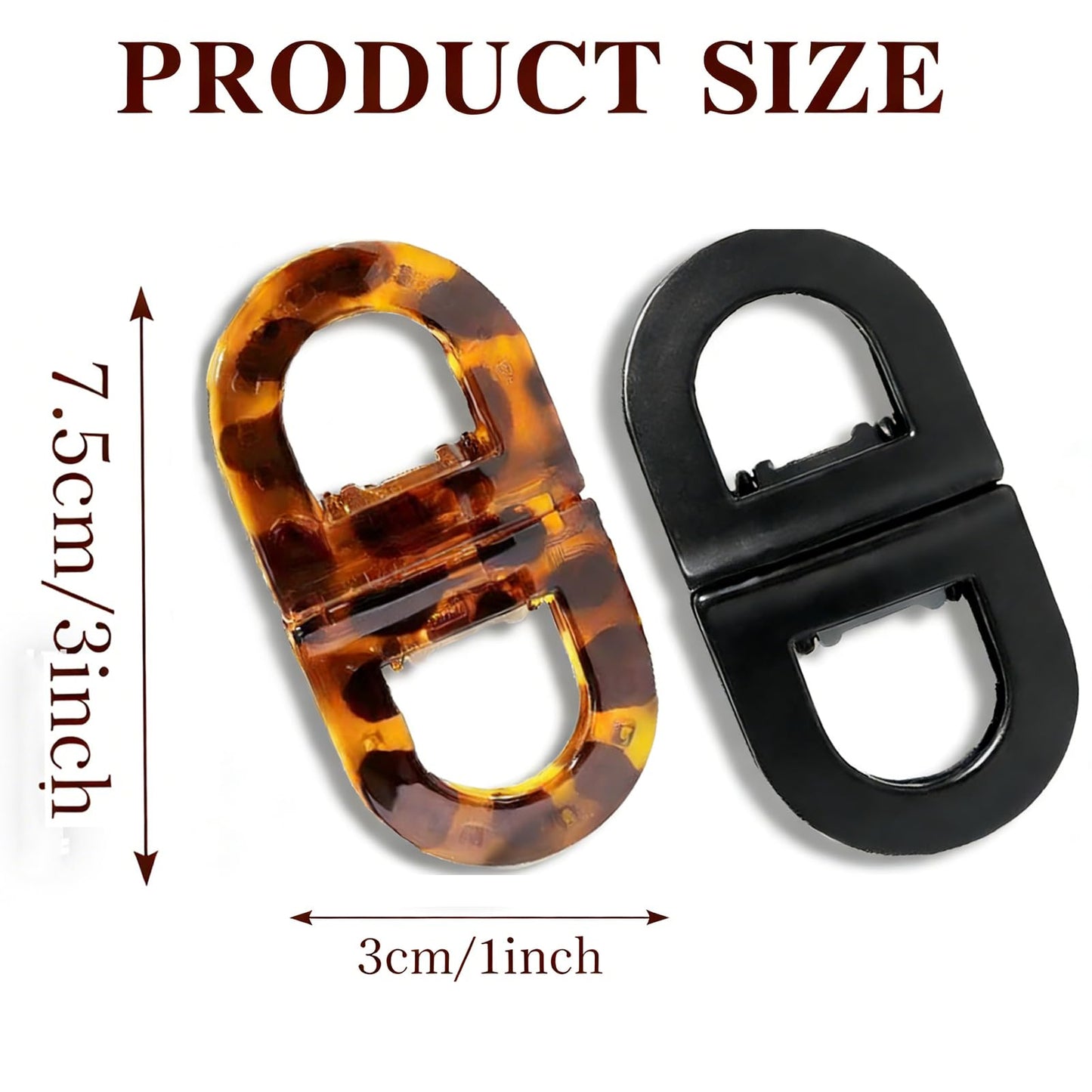 2Pcs Magnetic Hair Clips for Women, Strong Hold No-Slip Styling Clips, Seamless 2-in-1 Design for Thick/Thin Hair, Non-Dent Quick Snap Hairdressing Tools for Salon or Daily Use